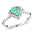 ONE OF A KIND RHAPSODY 950 Platinum AAAA Boyaca Colombian Emerald and E-F VS Diamond Ring (Size 7.0) 4.15 Grams 1.10 ctw - Sticky add to cart bar