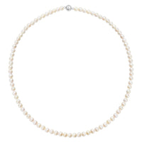 Freshwater Pearl Beaded Necklace, Pearl Necklace, Sterling Silver Necklace, 18 Inches Necklace with Magnetic Lock