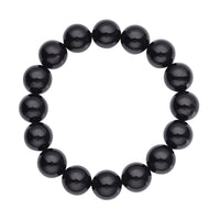 Australian Black Tourmaline Beaded Stretch Bracelet 260.00 ctw