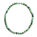 Utah Variscite Beaded Necklace 20 Inches with Magnetic Lock in Rhodium Over Sterling Silver 281.00 ctw - Sticky add to cart bar