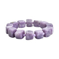 Lepidolite and Purple Resin Stretch Bracelet 278.00 ctw - Sticky add to cart bar