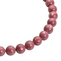 Norwegian Thulite Beaded Necklace 20 Inches with Magnetic Lock in Rhodium Over Sterling Silver 641.50 ctw - Sticky add to cart bar