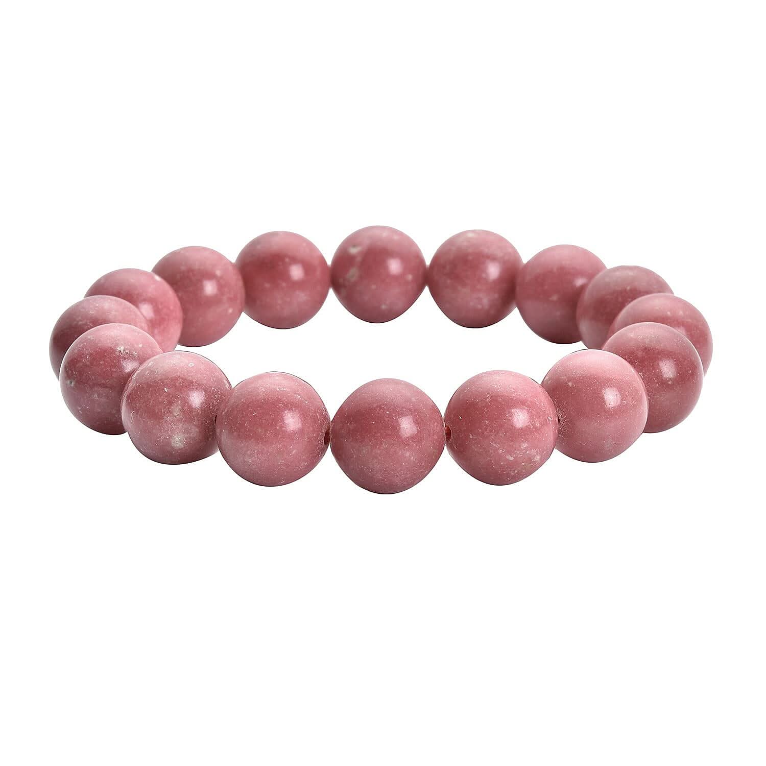 Norwegian Thulite Beaded Stretch Bracelet 274.00 ctw