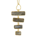 Malagasy Labradorite Pendant Necklace (17 Inches) in 14K YG Over Sterling Silver 10.70 ctw - Sticky add to cart bar