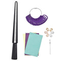 9 Piece Set - Ring Stick, Ring, Lock, Extend Chain, Lobster Clasp, Ear Nut, Clear Cloth in Stainless Steel - Sticky add to cart bar
