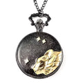 Strada Crystal Japanese Movement Carved Leopard Pocket Watch with Chain 31 Inches - Sticky add to cart bar