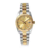 EON 1962 Swiss Movement Made with Zirconia from Swarovski Watch in ION Plated YG & Stainless Steel, Ear Fork and Screwdriver - 41 mm
