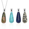 Green Aventurine, Sodalite, Opalite, Yellow Quartzite Set of 4 Pendants With Chain 20 Inches in Silvertone 64.00 ctw - Sticky add to cart bar