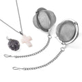 Amethyst and Galilea Rose Quartz Set of 2 Pendant Necklace 20 Inches with Set of 2 Tea Diffuser in Silvertone and Stainless Steel 90.50 ctw - Sticky add to cart bar