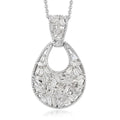 Diamond Pendant Necklace (20 Inches) in Platinum Over Sterling Silver 0.50 ctw - Sticky add to cart bar