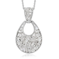 Diamond Pendant Necklace (20 Inches) in Platinum Over Sterling Silver 0.50 ctw