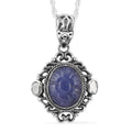 Artisan Crafted Niassa Ruby Carved and Polki Diamond Pendant Necklace 20 Inches in Sterling Silver 6.90 ctw - Sticky add to cart bar