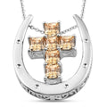 Lustro Stella Made with Finest Yellow CZ Pendant Necklace 20 Inches in Platinum Over Sterling Silver 4.35 ctw - Sticky add to cart bar