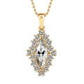 DOORBUSTER Moissanite Pendant Necklace 20 Inches in Platinum Over Sterling Silver 5.90 ctw - Sticky add to cart bar