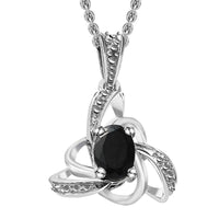Australian Black Tourmaline Pendant Necklace (20 Inches) in Platinum Over Sterling Silver and Stainless Steel 0.75 ctw