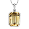 Lusaka Amethyst Solitaire Pendant Necklace 20 Inches in Platinum Over Sterling Silver 11.50 ctw - Sticky add to cart bar