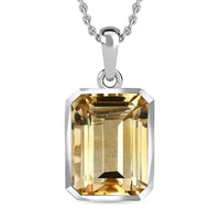 Lusaka Amethyst Solitaire Pendant Necklace 20 Inches in Platinum Over Sterling Silver 11.50 ctw
