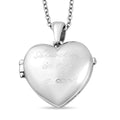 KARIS Heart Openable Pendant Necklace 20 Inches in Platinum Bond with Stainless Steel - Sticky add to cart bar