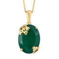 Verde Onyx Pendant Necklace 20 Inches in Vermeil Yellow Gold Over Sterling Silver 7.65 ctw - Sticky add to cart bar