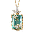 GP Italian Garden Collection Peacock Quartz and Multi Gemstone Dragonfly Pendant Necklace 20 Inches in Vermeil YG Sterling Silver 9.30 Grams 16.00 ctw - Sticky add to cart bar