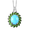 AMERICAN Natural Sleeping Beauty Turquoise & Chrome Diopside