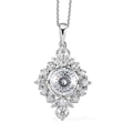 120 Facet Moissanite Celestial Pendant Necklace 20 Inches in Platinum Over Sterling Silver 2.40 ctw - Sticky add to cart bar