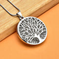 Austrian Crystal Tree of Life Pendant Necklace 29 Inches in Silvertone - Sticky add to cart bar
