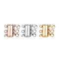 EVER TRUE Set of 3 Layering Locks with 3 Rows in ION Plated YG, RG and Stainless Steel 19.50 Grams - Sticky add to cart bar