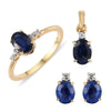 Masoala Sapphire in YG Vermeil
