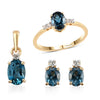 London Blue Topaz in YG Vermeil
