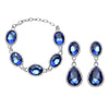 Simulated Blue Sapphire in Silvertone