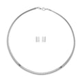 Omega Necklace 18 Inches and Earrings in Stainless Steel - Sticky add to cart bar