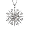 Austrian Crystal Celestial Pendant Necklace 29-31 Inches in Silvertone - Sticky add to cart bar