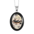 Jasper and Artistic Jasper Pendant Necklace 18 Inches in Silvertone 65.00 ctw - Sticky add to cart bar