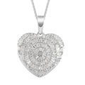 TLV Yellow Diamond (IR) Heart Pendant Necklace (20 Inches) in Rhodium & Platinum Over Sterling Silver 1.00 ctw - Sticky add to cart bar