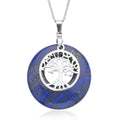 Lapis Lazuli Tree of Life Pendant Necklace 20 Inches in Stainless Steel 40.00 ctw - Sticky add to cart bar
