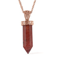 Tanzanian Natronite Point Pendant Necklace 20 Inches in Vermeil Rose Gold Over Sterling Silver 16.15 ctw - Sticky add to cart bar