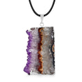 Amethyst Pendant Necklace 20 Inches in Silvertone 45.00 ctw - Sticky add to cart bar