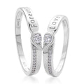 Set of 2 Moissanite Band Ring in Rhodium Over Sterling Silver 0.35 ctw - Sticky add to cart bar