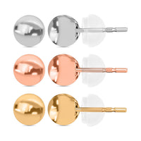Set of 3 Stud Earrings, Ball Stud Earrings Set, 10K Yellow Gold Stud Earrings, 10K Rose Gold Stud Earrings,10K White Gold Stud Earrings, Set of Gold Studs