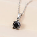 Ankur Treasure Chest Premium Black Diamond Solitaire Pendant Necklace 20 Inches in Platinum Over Sterling Silver 1.00 ctw - Sticky add to cart bar