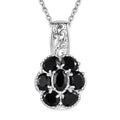 Karis African Amethyst Floral Pendant Necklace 20 Inches in Platinum Bond and Stainless Steel 2.85 ctw - Sticky add to cart bar