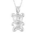950 Platinum Teddy Bear Pendant with Rolo Chain Necklace 18 Inches in Lobster Lock - Sticky add to cart bar