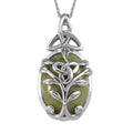 Connemara Marble Trinity Knot Pendant Necklace 20 Inches in Platinum Over Sterling Silver 11.90 ctw - Sticky add to cart bar