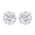 14K Yellow Gold Simulated White Diamond Set of 3 Stud Earrings 2.85 ctw - Sticky add to cart bar