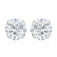14K Yellow Gold Simulated White Diamond Set of 3 Stud Earrings 2.85 ctw