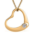 Luxoro 14K Yellow Gold Diamond Heart Pendant Necklace 18 Inches 0.05 ctw - Sticky add to cart bar