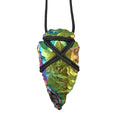 Drusy Rainbow Plated 14.00 ctw Arrowhead Pendant Necklace 30 Inches - Sticky add to cart bar