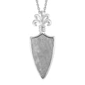 Marvelous Meteorite Arrow Pendant in Sterling Silver with Stainless Steel Necklace 20 Inches - Sticky add to cart bar
