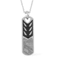 Marvelous Meteorite Fancy Shape Pendant Necklace 20 Inches in Stainless Steel - Sticky add to cart bar